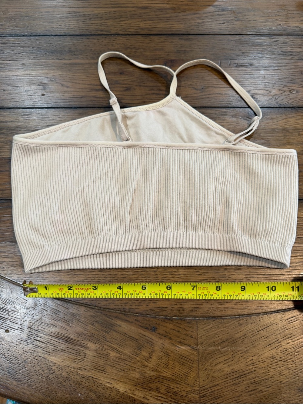 aerie Ribbed One-Shoulder Bralette in Beige - Picture 4 of 7